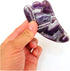 MUOBSBJRX Set 1 Amethyst Rough Stone Face Care Massage Tool Amethyst Roller Gua Sha Massage Natural Crystal Jade