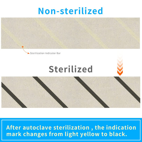 Dental 5 Rolls Autoclave Sterilization Indicator Tape, 1/2", 60 Yards/Roll