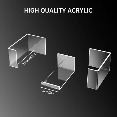 NiHome Clear Wall-Mounted Acrylic Glove Box Holder Dispenser for Bathroom, Kitchen, Lab, Salon Use - Easy to Install