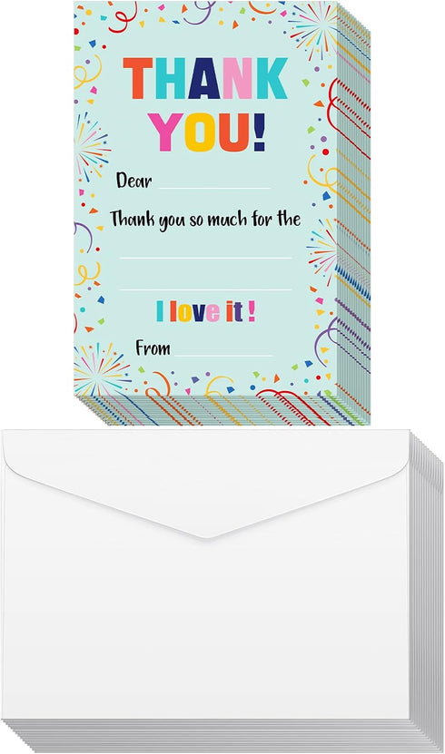 Eaasty 72 Pieces Mother's Day Thank You Cards Fill in The Blank