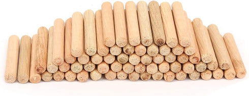 Round Wood Tenon Grooved Plugs, Hard Wood Craft Furniture Fitting Rods Tool (6 * 40mm / 0.2 * 1.6in)
