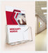 Yarlung 2 Pack Acrylic Brochure Holder, Clear Booklet Display Stand 8.5 x 11 Inches for Desk or Wall Mount