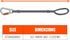 Ergodyne Squids 3105 Tool Lanyard with Aluminum Screw Lock Carabiner, 15lbs Tool Weight Capacity, Black
