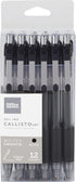 Office Depot Soft-Grip Retractable Gel Pens - Extra-Fine Point, 0.5 mm, Transparent Black Barrel, Pack of 12