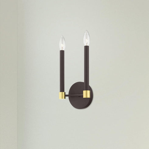 46882-91 2 Livex Lighting Light Brushed Nickel Wall Sconce