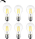 Dimmable E26 LED Light Bulbs, 40 Watt Equivalent, Daylight 4000K Classic Clear Glass A19 LED Filament Bulb, Pack of 6