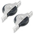 ITROLLE 2PCS 75x16mm Black Nylon Wardrobe Castors Furniture Roller with Mounting Screws Suitable for Storage Cupboards
