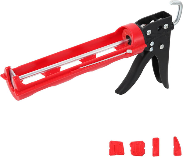 Drip-Free Caulking Gun Applicator, 15:1 Thrust Ratio, Lightweight Nylon Frame for 10oz/300ml Caulk Tubes