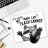 Juoqg It's Called Trash Can Not Trash Cannot Rectangular Mouse Pad, Funny Raccoon Mouse Pads for Desk, Raccoon Lover