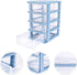 Hemoton Desktop Drawer Box Unit, Storage Organizer for Pen and Office Supplies, Plastic Drawers