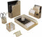 Gold Desk Accessories for Women Office, 6 Piece Gold Desk Set, Office Supplies Gold Organizer - Office Organization Set