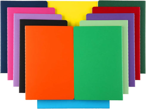 Large Colorful Blank Notebook Journals Bulk, 8.5x11 inch, 60 Pages, 12 Pack for Travelers and Students