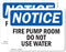 (2 Pack) OSHA Notice Sign Fire Pump Room Do Not Use Water 5 Inch X 3.5 Inch Vinyl Label Decal Sticker