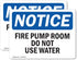 (2 Pack) OSHA Notice Sign Fire Pump Room Do Not Use Water 5 Inch X 3.5 Inch Vinyl Label Decal Sticker