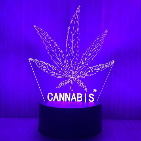 420 Leaf 3D LED Table Lamp, Optical Visual Illusion Night Light for Home Decor