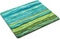 Smooffly Mouse Pad with Bright Blue and Green Waves, Watercolor Wavy Texture Design, Non-Slip for Computers