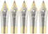 Gullor 5PCS Fountain Pen Nibs, Gold, Fit Jinhao 250/301/500/5099/8802/9009/5000, Bent Nib
