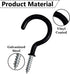 30 pcs Ceiling Hooks for Hanging Plants, Cups, and Utensils - Black Vinyl Coated Screw-in Hooks