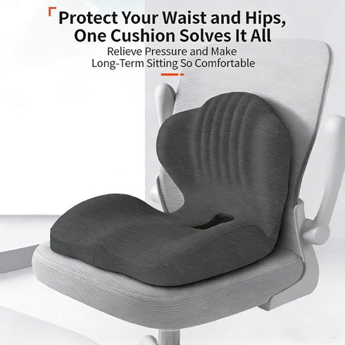 Generic Ergonomic Seat Cushion with Lumbar Support,Cushion for Office Chair with L-Shaped Design,Orthopedic Car Seats