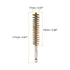 3pcs Brass Bore Brush 17mm Dia Cleaning Wire Brush with Handle 1/4 Inch Hex Shank for Tubes, Ports, Bearings