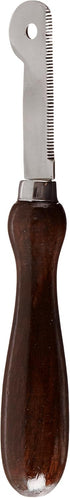 Stripping Knife, Round Handle, Stainless Steel, Wooden Handle, Extra Fine Teeth