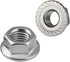 M8 Serrated Flanged Hex Nuts, Stainless Steel 18-8, 25 PCS, Bright Finish