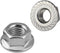 3/8-16 Serrated Flange Hex Lock Nuts, 10 PCS Stainless Steel 18-8 (304) Bright Finish