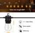 50ft 17 (2 E12 Bulbs 2700K Outdoor String Lights Waterproof, Patio String Ligths for Outside with Spare) Replaceable