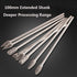 10pcs 3 mm (1/8 Inch) Tungsten Carbide Double Cut Rotary Burr Die Grinder Bits - Long Shank 100mm Fits Rotary Tool