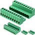4Pcs 10 Pin 5.08mm Pitch Screw Terminal Block Connector with 4Pcs 10 Pin Phoenix Plug, DIY PCB Mount