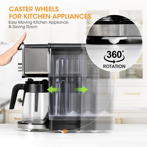 Aieve Appliance Sliders for Kitchen Appliances, 8 Pack Small Appliance Wheels, Self Adhesive Caster Wheels, Appliance Rollers, Mini Swivel Wheels for Countertop Easy Moving