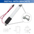 1.2 Inch Stroke Micro Linear Actuator, 12V 42.2lbs/188N Speed 0.2"/sec with Mounting Brackets, for Robotics, Home