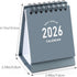 Mini Desk Calendar 2025-2026, Small Desktop Calendar from July 2025 to Dec 2026, Thick Paper with Stickers (Mini Grey)