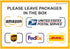 IGNIXIA Pack of 02 Package Delivery Sign Decals, Self Adhesive Sticker for Delivery Instructions (10 x 7 inches)