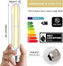 7.3 Inch E26 Led Bulb 60 watt Dimmable,3000K Warm White Edison Bulbs,6W Tubular T10 Long Clear Glass Light Bulb for Rustic Pendant,Industrial Pipe,Wall Sconces,Chandeliers(4 Pack) by NOVELUX