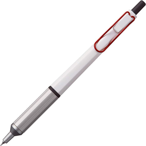 Uni Jetstream EDGE 0.28mm Oil-based Ballpoint Pen - White Red Body (SXN100328W.15), Black Ink