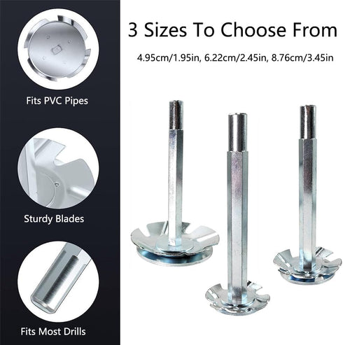 PVC Fitting Saver 3 Inch PVC Pipe Reamer for Removing SCH 40 from Hub Socket, PVC Plumbing Pipe Inside Cutter