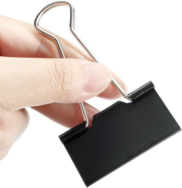 DSTELIN Extra Large Binder Clips, 2-Inch Width (75 Pack), Big Paper Clamps for Office Supplies, 0.8 Inch Capacity, Black