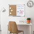 Dry Erase Board Cork Board Combo, 24"x18", Magnetic White Board and Bulletin Pin Board, Silver Frame