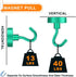MIKEDE Magnetic Hooks, 40Lbs+ Heavy Duty Magnet Hooks for Cruise Cabins, Strong Neodymium Hanging Hooks (Green, 4 Pack)