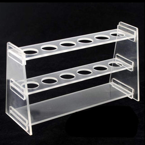 Acrylic Plastic Test Tube Rack Holder for 15ml 25ml Tubes, Lab Tube Racks for Laboratory Exhibition Bar (10ml, 6