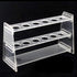Acrylic Plastic Test Tube Rack Holder for 15ml 25ml Tubes, Lab Tube Racks for Laboratory Exhibition Bar (10ml, 6