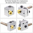 Aokin 16 Pcs 3D Printer Brass Nozzles - Extruder Nozzles for E3D V5 V6, 0.2mm to 1.0mm for 1.75mm Filament