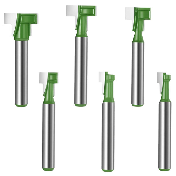 HaiFafafaing 6 PCS Keyhole Router Bit - 1/4, 5/16, 3/8, 1/2, 9/16, 5/8