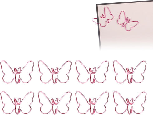 Uxsiya Metal Paperclips, 50Pcs Innovative Cute Butterflies Paperclip for School