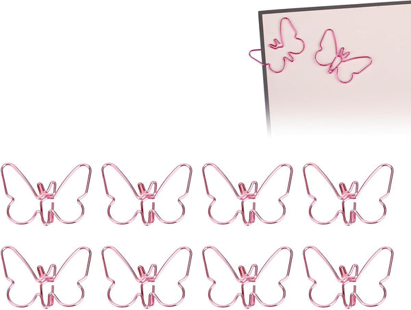 Uxsiya Metal Paperclips, 50Pcs Innovative Cute Butterflies Paperclip for School