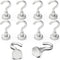 Magnetic Hooks Refrigerator, 22 LBS Super Magnets with Neodymium Rare Earth for Hanging, Pack of 10