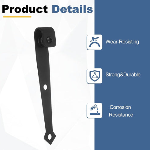 4Pcs (148x20mm, uxcell Sliding Barn Door Hardware Hanger, Mini Sliding Door Hardware for TV Stands Wardrobe Small