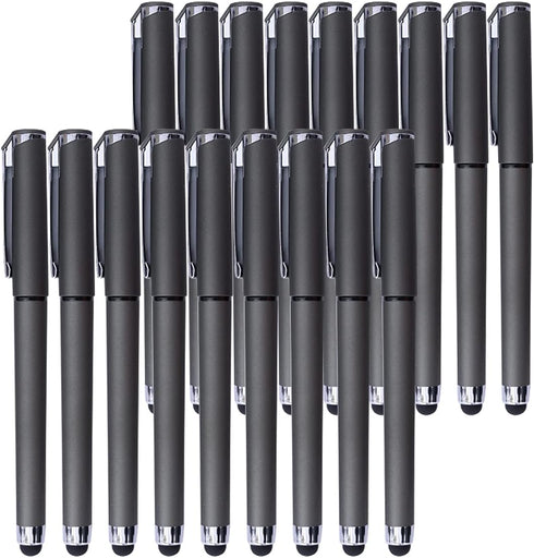 Generic Black Gel Ink Rollerball Pens 0.7mm Gel Pens 2-in-1 Stylus Pens Medium