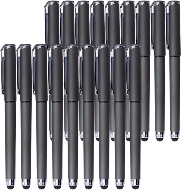 Generic Black Gel Ink Rollerball Pens 0.7mm Gel Pens 2-in-1 Stylus Pens Medium
